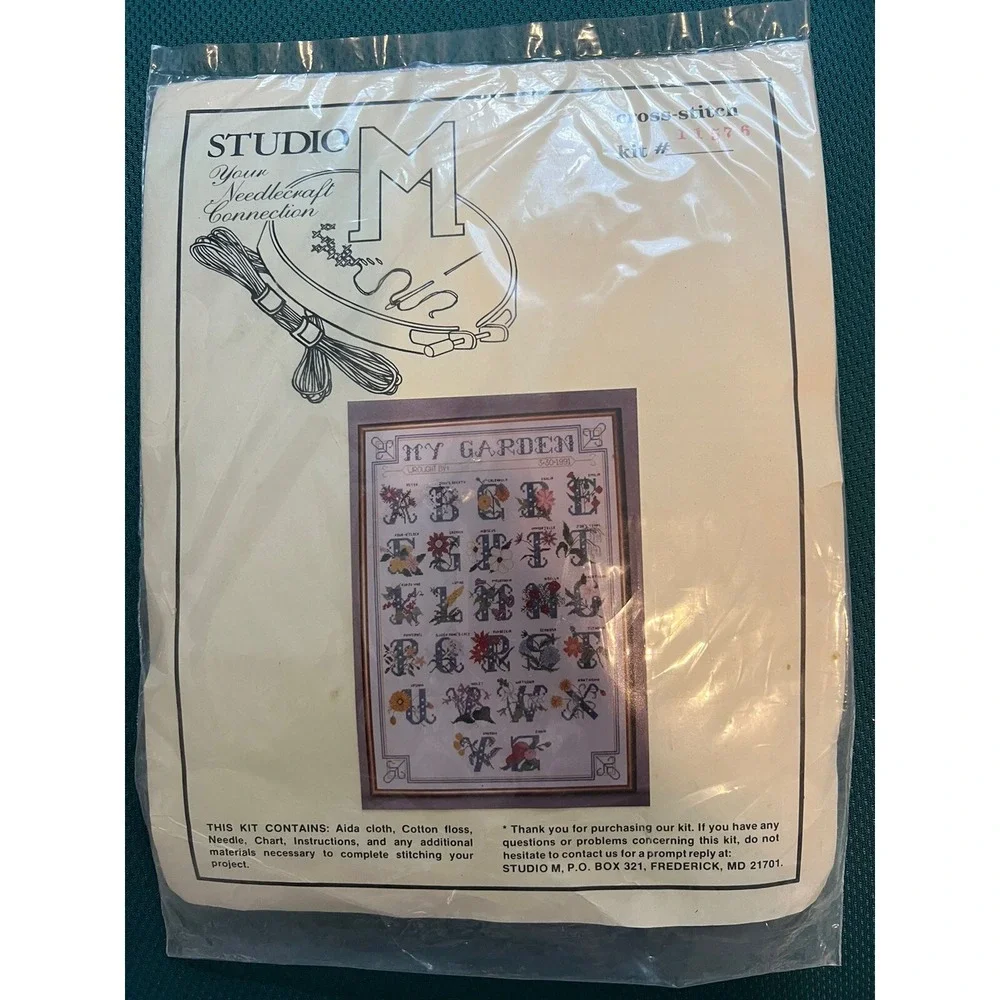 Studio M Needle  Craft Collection My Garden Cross  Stitch Kit‎ 17